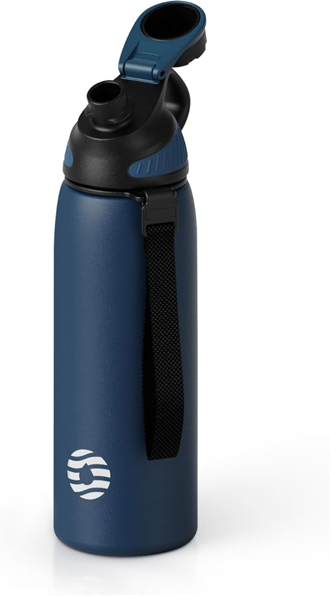Fjbottle Insulated Stainless Steel Water Bottle, 24 Oz Leakproof Water Bottles, Ice Reusable Tumbler, Double Wall Vacuum Jug, Lightweight Durable for Traveling & Sports, Workout, 24oz