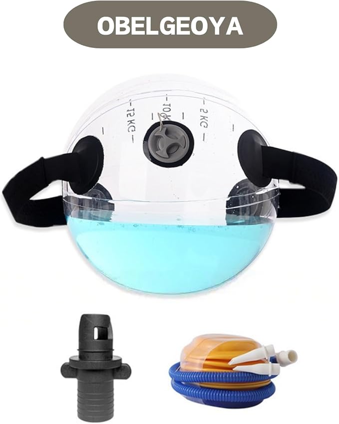 Aqua Dumbbell Bag Water Weights 30-55 lbs – Adjustable Water Weight Training Bag for Core Strength, Balance, Stability, Functional Fitness, Home Gym & Full Body Workout, Cross Training, HIIT