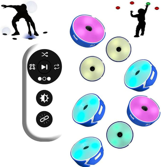 Reaction Training Flash Reflex LED Light, Agility Reaction Training Kit for Fencing, Basketball, Boxing (Blue)