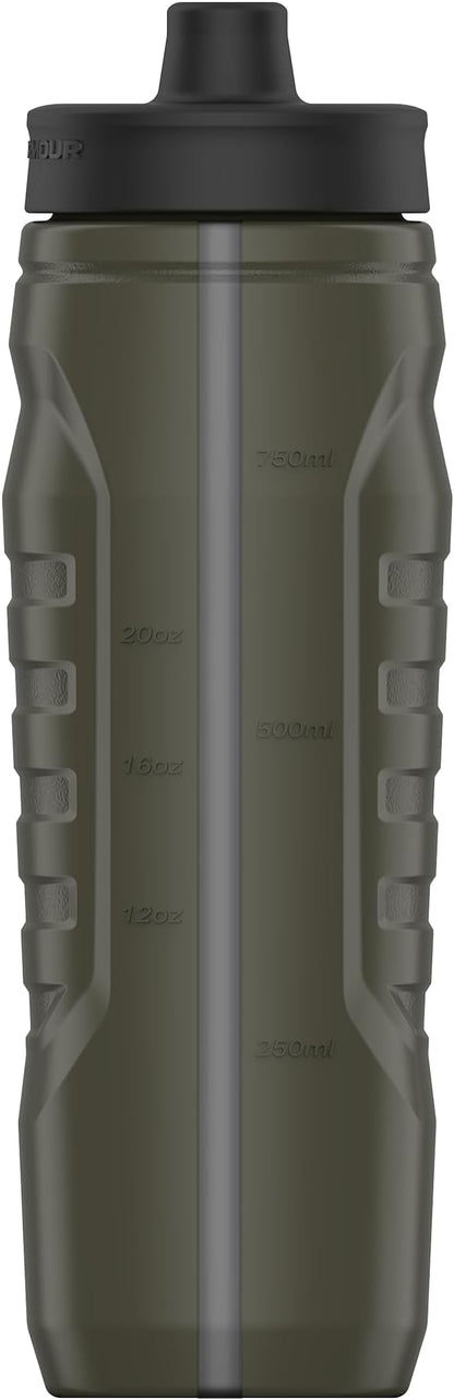 Under Armour Squeeze Water Bottles, 32 oz Water Bottles, Sideline Sports Water Bottle with Quick-Shot Lid, Quick & Easy Hydration, Gym Water Bottles, Squeeze Bottle, 1 32oz