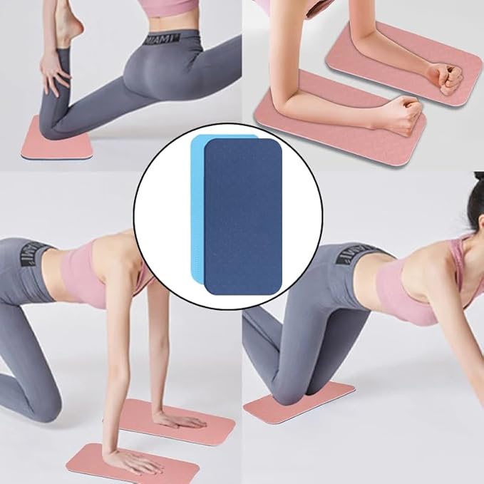 2 Pack Yoga Knee Pads Plank Elbow Pad Plank Board Elbow Cushion Cover Foam 8mm Non-Slip Balance Pad Ab Exercise Wheels Knee Pad for Balance Board Ab Roller Wheel Abdominal Wheel Exercise Workout