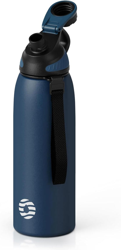 Fjbottle Insulated Stainless Steel Water Bottle, 32 Oz Leakproof Water Bottles, Ice Reusable Tumbler, Double Wall Vacuum Jug, Lightweight Durable for Traveling & Sports, Workout, 32oz