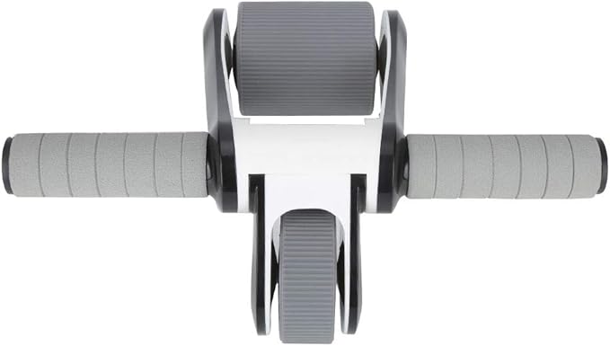 2 Wheels Ab Roller Wheel, Abdominal Muscle Exerciser with Knee Pad, Stable Dual - Wheel Core Trainer for Home Gym, Foldable and Portable Ab Wheel for Beginners to Advanced