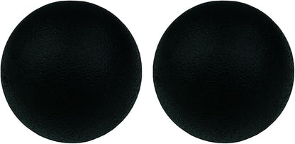 Small Hard Massage Ball 2 Pack. Lacrosse Ball Size Fascia Balls for Trigger Point Deep Tissue Myofascial Release Muscle Relax Plantar Fasciitis Relief Physiotherapy Yoga Pilates (Black)