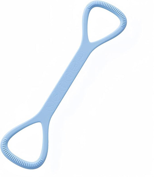 Figure 8 Resistance Band with Handles, Silicone Exercise Bands for Physical Therapy, Arm Shoulder Back Chest Workout, Portable Home Fitness Stretching Equipment for Yoga & Pilates
