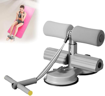 Ab Training Auxiliary Device, Portable Adjustable Sit up Core Exercise Equipment, Double Suction Cups Three Levels of Height, Multi-functional Workout Ab Machine for Home Gym