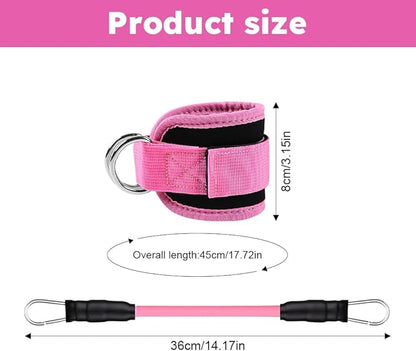 Ankle Resistance Bands with Cuffs, Elastic Resistance Band Set With Storage Bag Glutes Workout Equipment, Leg Butt Training Exercise Equipment for Kickbacks Hip