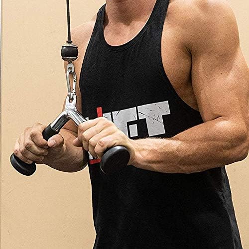 Valor Fitness Cable Machine Attachments - Tricep Rope, V-Bar, Single D-Handle, Rotating Straight Bar, Ankle Strap, Ab Crunch Harness, Triangle Chest Pull for Home Gym Equipment