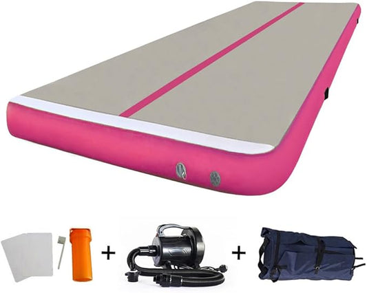 10ft/13ft/16ft/20ft Air Mat Tumble Track Inflatable Gymnastics Tumbling Track Mat with Electric Air Pump for Cheerleading/Practice/Beach/Park/Home use