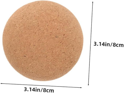 Cork Massage Ball Set of 2 Lightweight Yoga Roller for Muscle Recovery Material for Trigger Point Therapy and Full-Body Massage