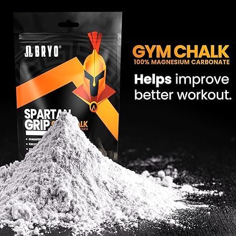 BRYO Spartan Grip Loose Chalk Bag Refill - 14.1oz - Premium Sports Chalk for Enhanced Grip - Ideal for Weightlifting, Climbing, Gymnastics, and More