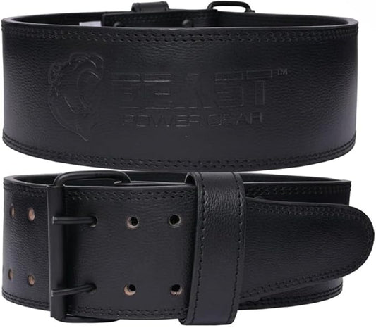 Beast Power Gear Weight Lifting Belts - Free Strap 4” Wide 10mm Thick for Weightlifting Bodybuilding Powerlifting Belt Superior Back Support Gym Belts for Men Women