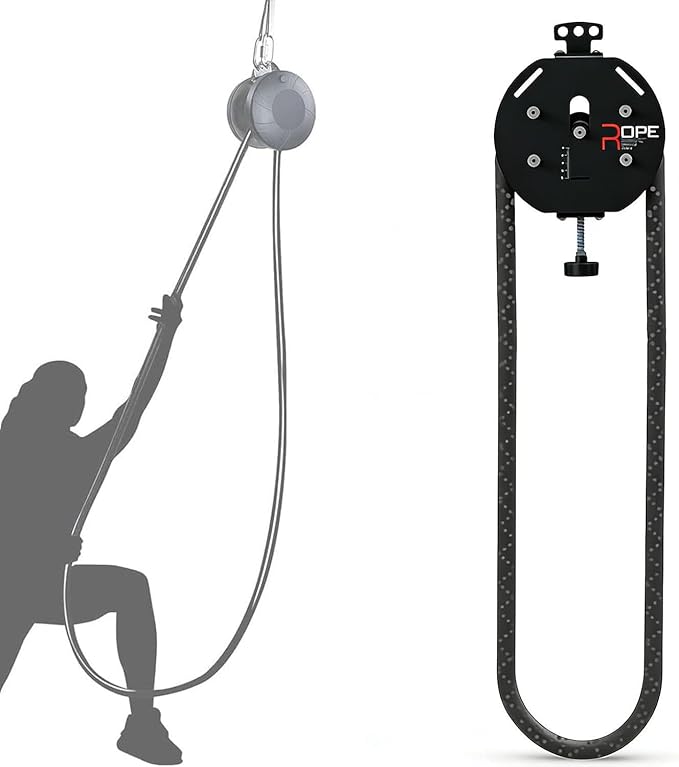 Endless Rope Trainer, Home Gym Equipment, Pulley Cable Machine System With Adjustable Resistance, Full Body Workout Tool, Portable Rope Exercise System For Home Gym, For Arm, Back, Grip Training Black