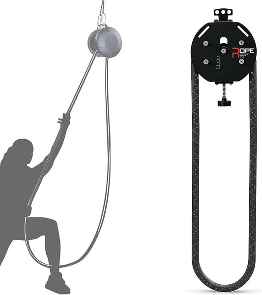 Endless Rope Trainer, Home Gym Equipment, Pulley Cable Machine System With Adjustable Resistance, Full Body Workout Tool, Portable Rope Exercise System For Home Gym, For Arm, Back, Grip Training Black