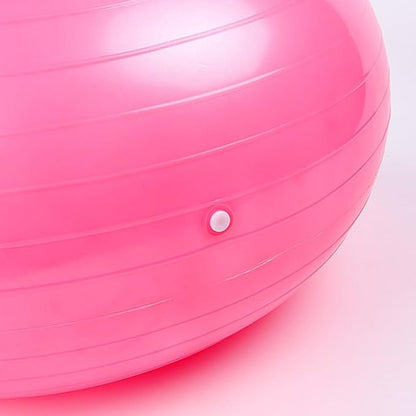 ABOOFAN Donut Yoga Ball PVC Explosion-Proof Balance Exercise Ball with Air Pump Thickened Pink for Core Training and Home Gym Workout
