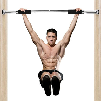 Doorway Pull Up Chin Up Bars for Doorway, Adjustable 24.5 to 36 Inches Upper Body Workout Rod Heavy Duty Home Gym Exercise Fitness Door Exercise Bars