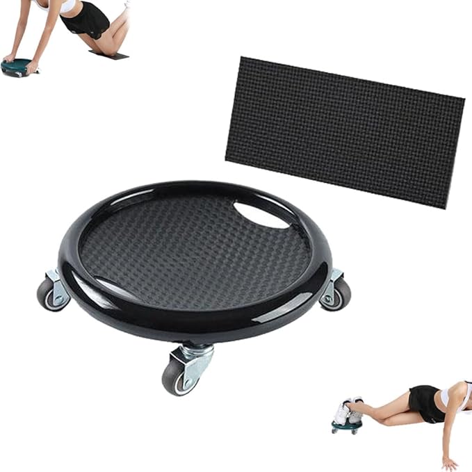 Ab Roller Wheel, Multi-Functional Abdominal Exercise Board with Mat, 360° Rotating Abs Training Machine Equipment for Full Body Fat Burning Gym