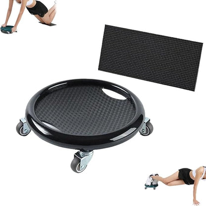 Ab Roller Wheel, Multi-Functional Abdominal Exercise Board with Mat, 360° Rotating Abs Training Machine Equipment for Full Body Fat Burning Gym