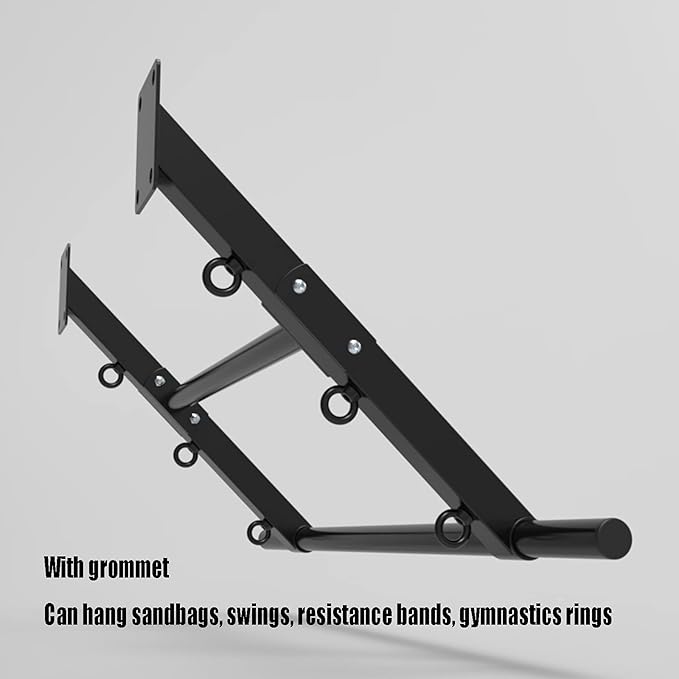 Pull-Up Bars Wall-Mounted Pull-Up Bar, Horizontal Bar for Deep Training with Diagonal Struts Installed On The Side Beams, Home Fitness Equipment