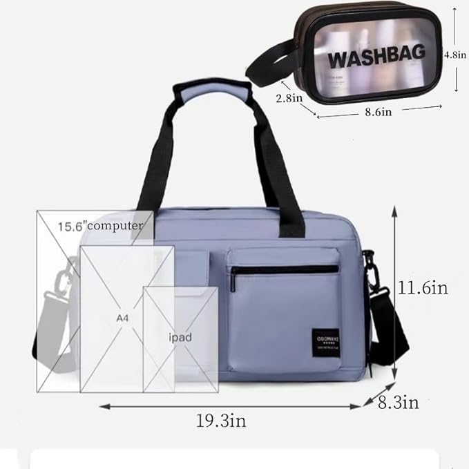 New Sports Tote Gym Travel Luggage Shopping Delivery Weekend Camping Overnight Bag (ice green)