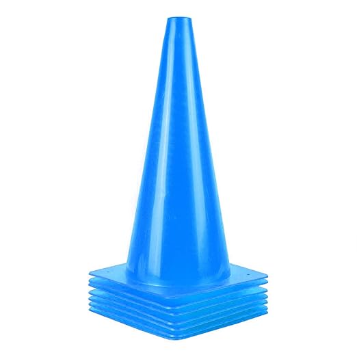 [7 Pack] Traffic Safety Cones, 15 Inch Orange Parking Cones Training Cones, Plastic Cones for Indoor/Outdoor Activity & Festive Events