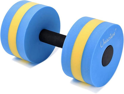 UNAOIWN Water Weights for Pool Exercise 2Pcs Water Dumbbells Aerobics Pool Barbells Lightweight Resistance Aquatic Dumbbell for Swimming