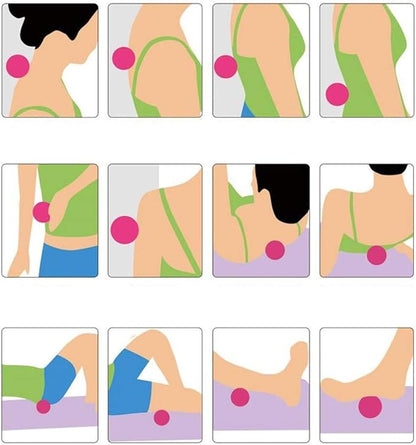 Peanut Massage Ball - After Exercise Fascia Ball Set Training Deep Tissue Massage Ball Kit Lacrosse Ball Muscle Roller for Acupressure Plantar Fasciitis Reflexology Massage