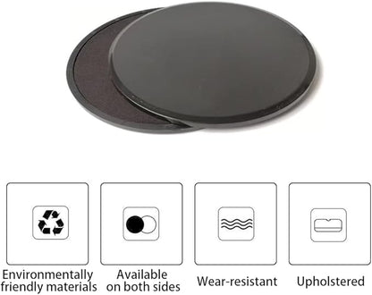 2 Pcs Core Workout Sliders Double Side Usage Strength Sliders Wear Resistant Exercise Gliding Discs for Home, Carpet Hardwood Floors Yoga, Pilates