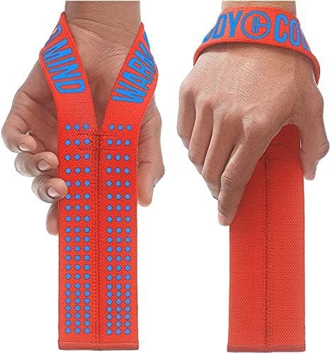 WARM BODY COLD MIND V1 Lifting Wrist Straps for Olympic Weightlifting - Rated at 660 lb - Hand Wraps for Powerlifting, Weight Lifting, Bodybuilding Functional/Cross Training, Deadlift Gym Bar, Cotton