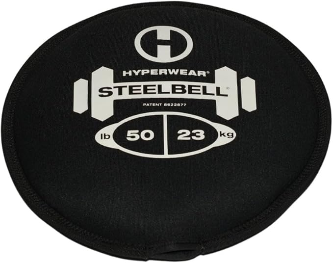 Hyperwear SteelBell - Hyper Flex 4-Way Stretch Neoprene, Patented No-Leak Slam Ball Kettlebell Strength Training - Sustainably Sourced USA Steel Shot