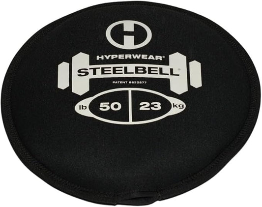 Hyperwear SteelBell - Hyper Flex 4-Way Stretch Neoprene, Patented No-Leak Slam Ball Kettlebell Strength Training - Sustainably Sourced USA Steel Shot