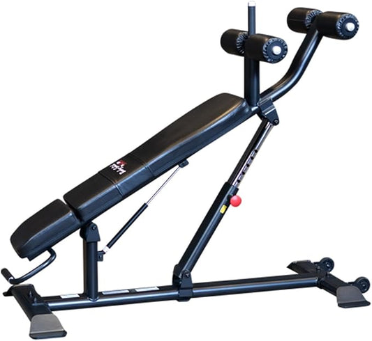 Pro ClubLine (SAB500B) Ab Bench by Body-Solid - Adjustable Sit Up/Weight Bench for Full Abdominal, Decline, Incline, and Flat Exercise, Black Finish