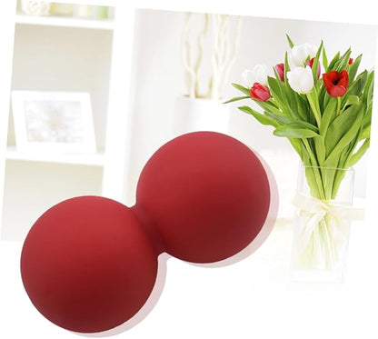 SECFOU Peanut Massage Ball Set Solid Silicone Myofascial Ball for Deep Tissue Therapy and Muscle Recovery for Yoga Physical Therapy Sore Muscle Relief