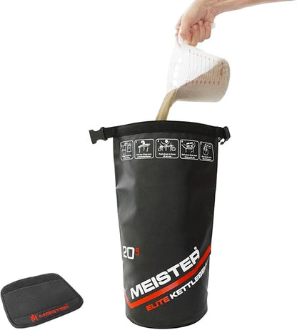 Meister Elite Portable Sand Kettlebell - Soft Sandbag Weight - 10/15/20lb