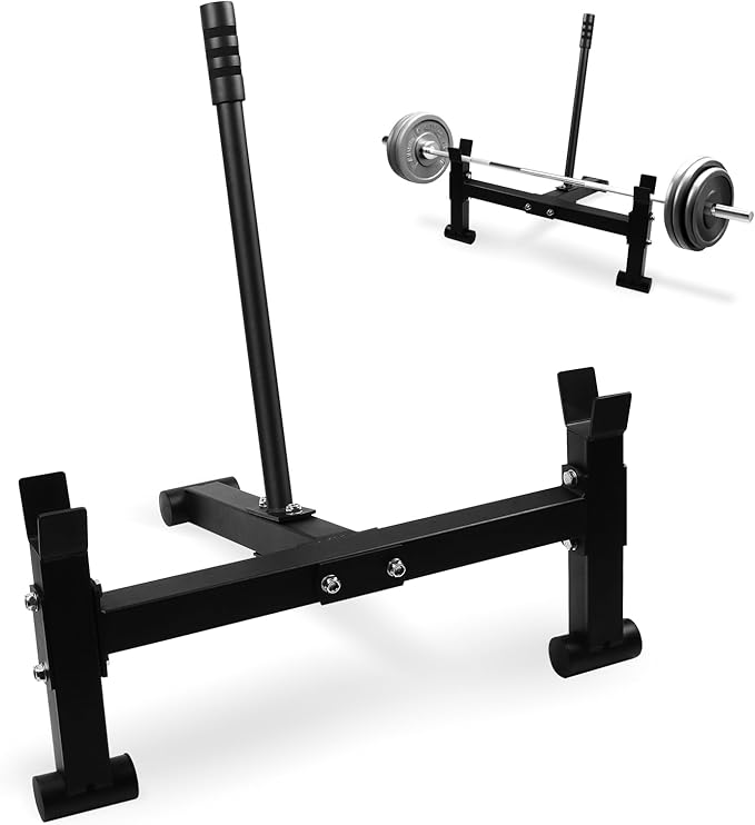 Deadlift Barbell Jack Stand, Heavy Duty Steel Deadlift Jack for Easy Changing Plates, Anti-slip Handle Deadlift Stand, Home Gym Deadlift Exercises, Weight Training Equipment