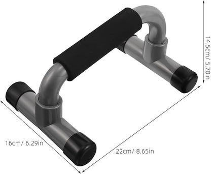 H-structure Push up Bars Pair, Steel Parallette Bars for Home Gym Strength Training, Non-slip Fitness Pushup Handles for Chest Workout and Floor Exercise Equipment