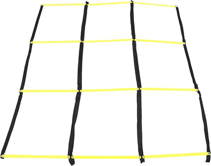 Training Ladder for Footwork: Nine-Square Agility Ladder Soccer and Football Training - Portable Rope Design for Speed and Agility Workouts