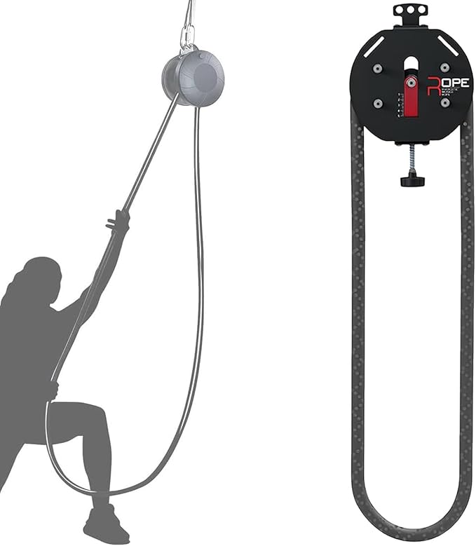 Endless Rope Trainer, Home Gym Equipment, Pulley Cable Machine System With Adjustable Resistance, Full Body Workout Tool, Portable Rope Exercise System For Home Gym, For Arm, Back, Grip Training Red