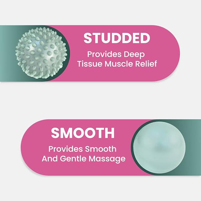 Ever Ready First Aid Temperature Sensitive Massage Ball Set, Trigger Point Therapy for Sore Muscle Relief, Plantar Fasciitis, Tendonitis & Joint Pain
