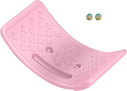 Rocker Board Balancing Training,Balance Board, Plastic Balance Seesaw Board with Elastic Ball, Improves Motor Skills and Build Core Strength, for Kids Toddlers Teens Balance Training, Balance boa