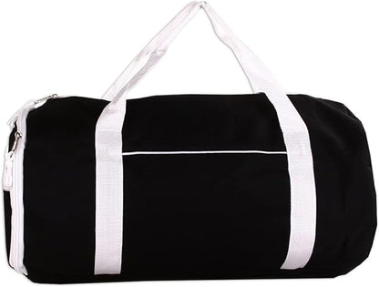 Personalized Sport/Gym Roll Duffel Bag - Fitness & Weight Training Black 18"