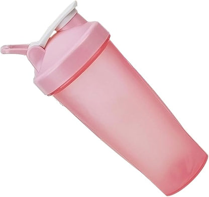 ZJchao Protein Shaker Bottle, 20oz Protein Shaker Water with Loop Balls Leak Proof for Pre Workout Outdoor Sports Gym Fitness (Pink) (Pink)