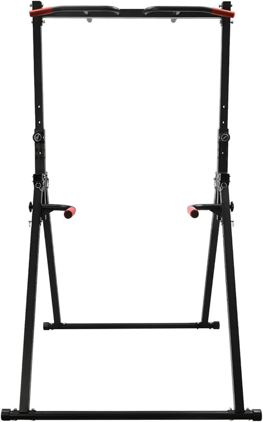 Pull Up Bar Free Standing, Foldable Power Tower Workout Dip Station, Pullup Bar Station for Home Gym Strength Training Equipment, Height Adjustable Pull Up Bar, 440LBS
