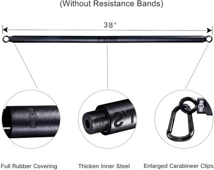 INNSTAR Upgraded Portable Home Gym 5.0, Full Body Workout System with Resistance Bands, Detachable Fitness Bar, Handles, Door Anchor for Home, Travel, Gym