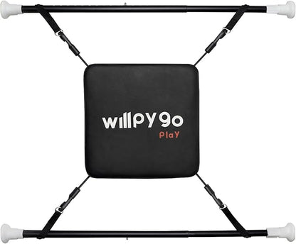 Doorway Punching Bag Mini Portable Boxing Bag Apartment Friendly Workouts Aerobic Exercise Stress Relief Boxing accessories Speed Bag Stand Sports Fitness Workout Equipment 28"-36" Size Black