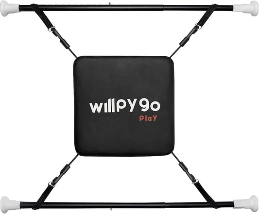 Doorway Punching Bag Mini Portable Boxing Bag Apartment Friendly Workouts Aerobic Exercise Stress Relief Boxing accessories Speed Bag Stand Sports Fitness Workout Equipment 28"-36" Size Black
