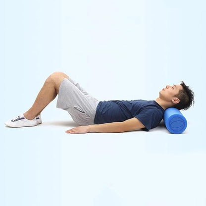 GALPADA Yoga Roller Epe Solid Foam Massage Stick 30x15cm Navy Deep Tissue Fitness Roller for Muscle and Pilates Balance Training