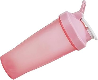 ZJchao Protein Shaker Bottle, 20oz Protein Shaker Water with Loop Balls Leak Proof for Pre Workout Outdoor Sports Gym Fitness (Pink) (Pink)