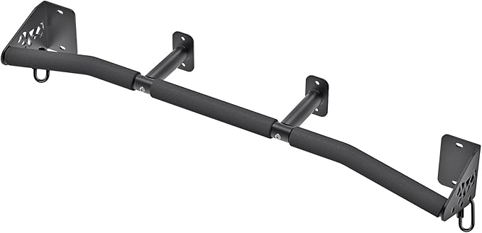 SELEWARE Heavy Duty Wall Mount Pull Up Bar, Joist Mount Chin Up Bar for Doorway, Sturdy Steel Construction, w/Resistance Band Hooks, Fits 32"/36" Wall Studs for Home Gym Strength Training