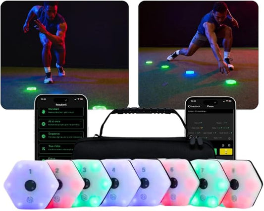 Sports Reaction Agility Lights Training Kit Improves Reaction Time & Agility for Athletes, Physical Therapists & Fitness Trainers Sports.